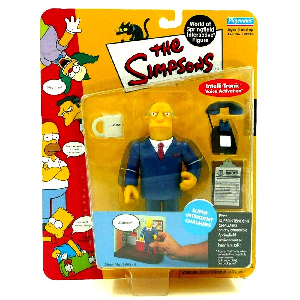 The Simpsons Super-Intendent Chalmers World of Springfield Interactive Playmates